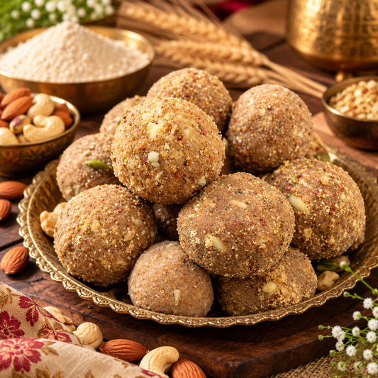 Aata Dry Fruit Laddoo | Homemade